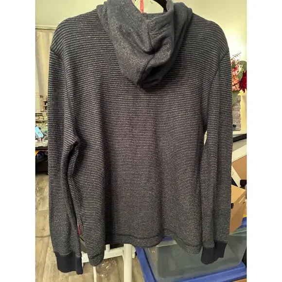 Banana Republic striped navy blue hoodie size M - Picture 4 of 4